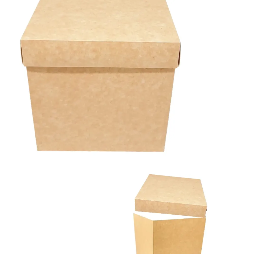 CAJA CUBO KRAFT SIN VENTANA - BODEGA GRANDE 35X35