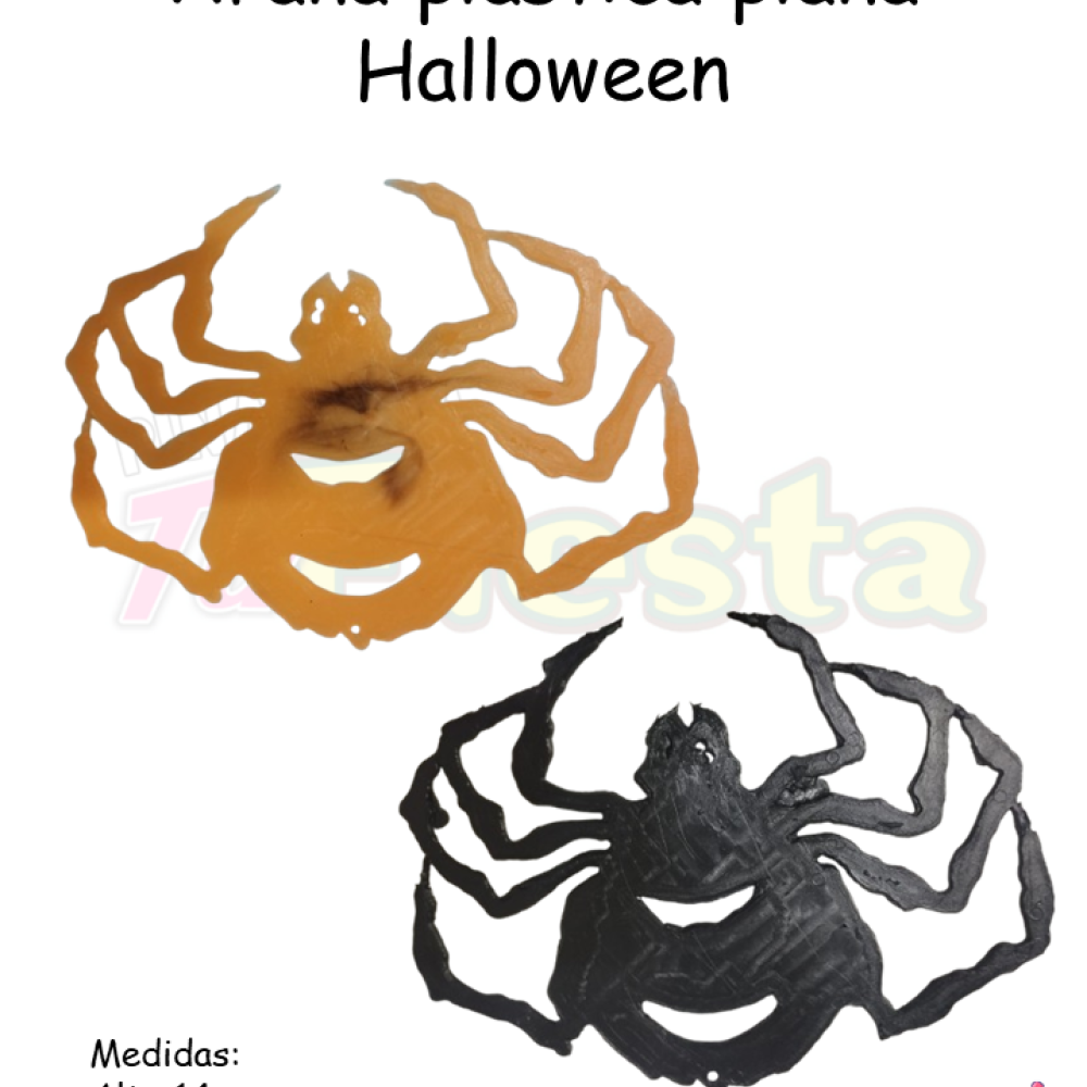 ARAÑA PLASTICA PLANA HALLOWEEN