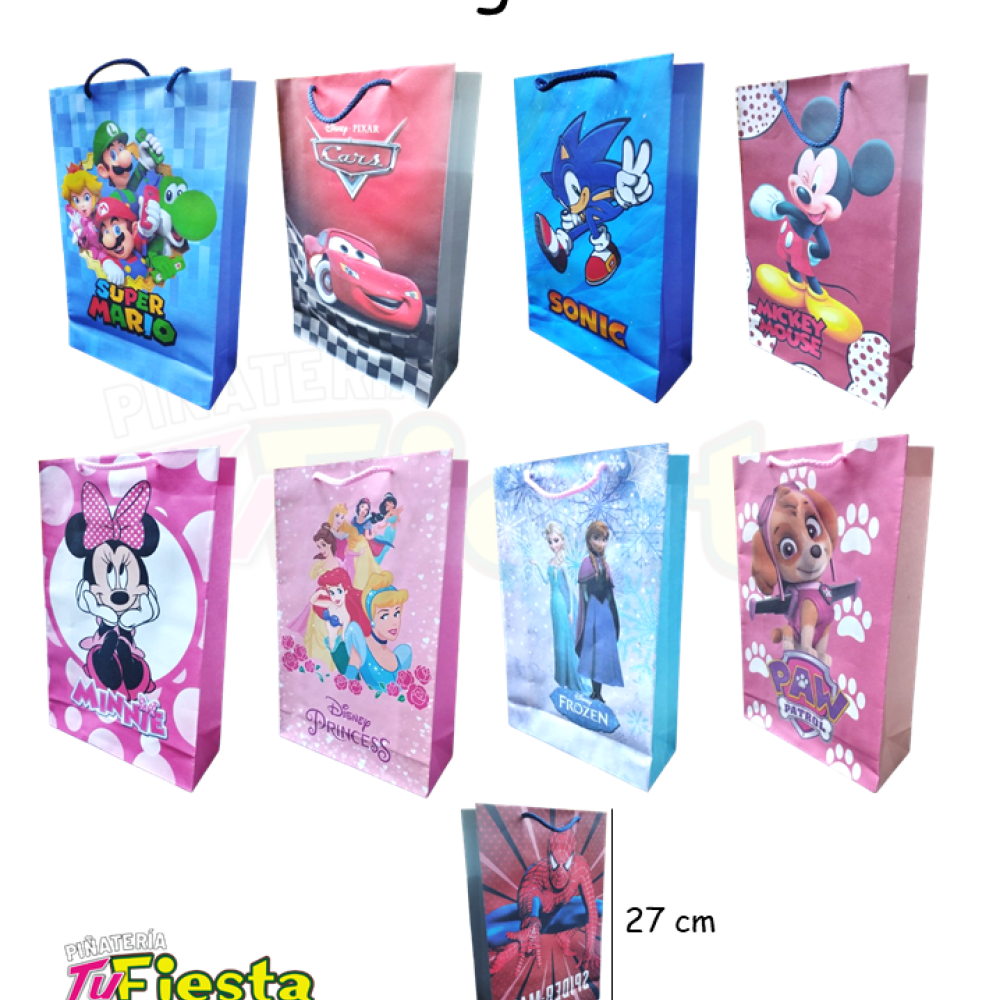 BOLSA REGALO PERSONAJES MEDIANA GOMELANDIA