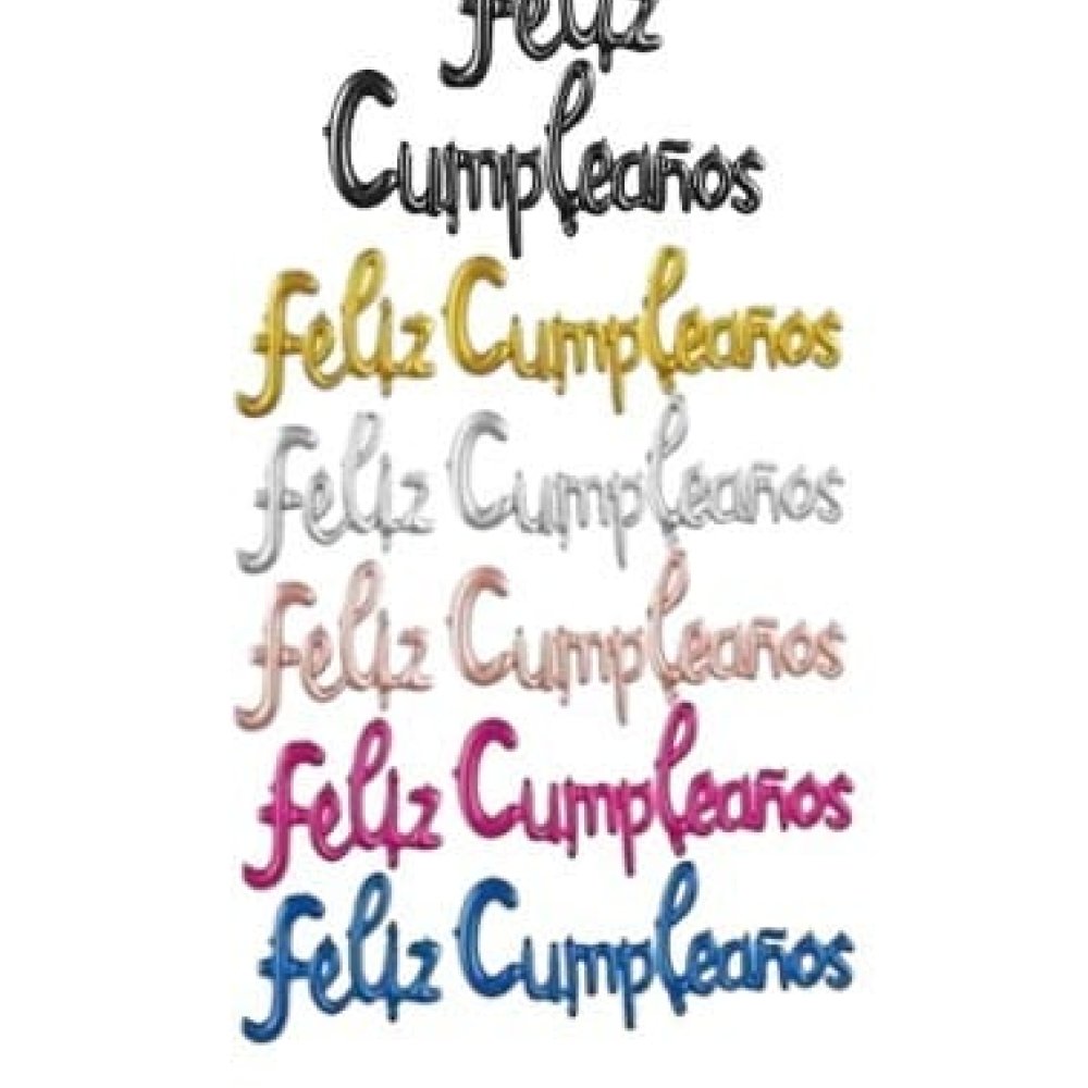 GLOBO LETRA CURSIVA FELIZ CUMPLEAÑOS