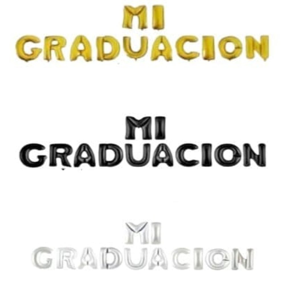 GLOBO LETRAS MI GRADUACION BLK-049