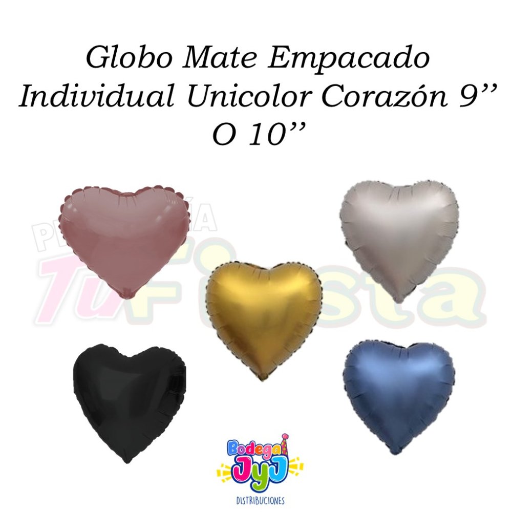 GLOBO MATE CORAZON 9 O 10 PULGADAS