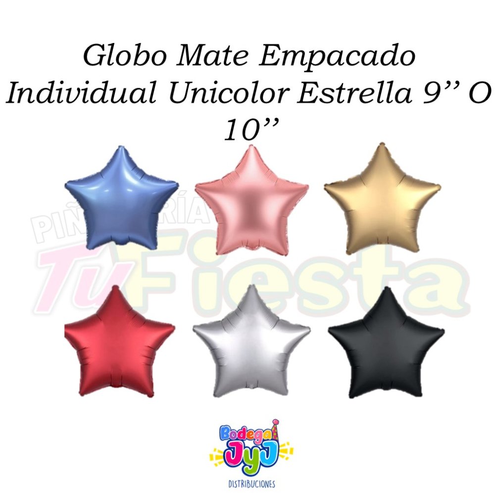 GLOBO MATE ESTRELLA 9 O 10 PULGADAS