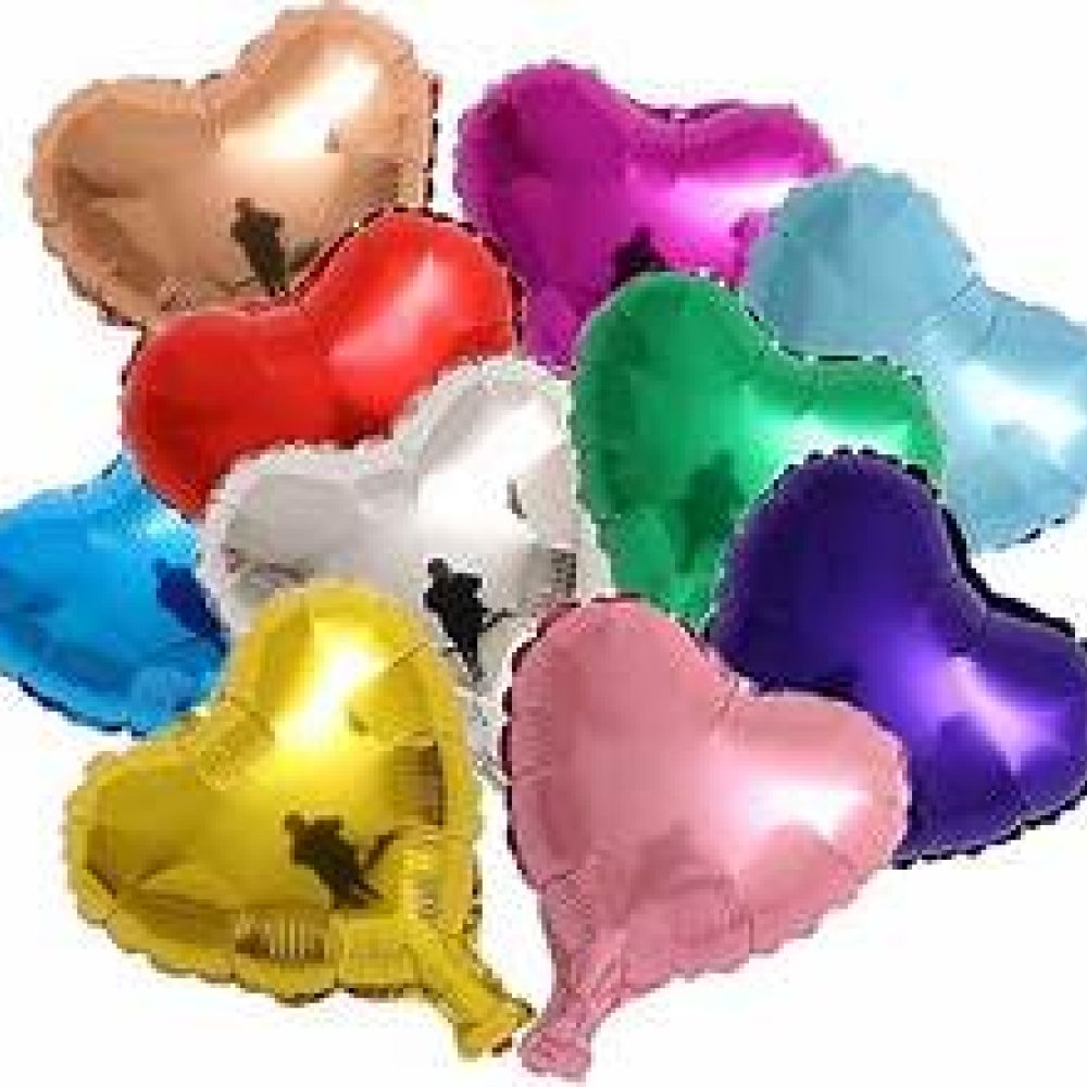 GLOBO METALIZADO CORAZON 5 O 6 PULGADAS
