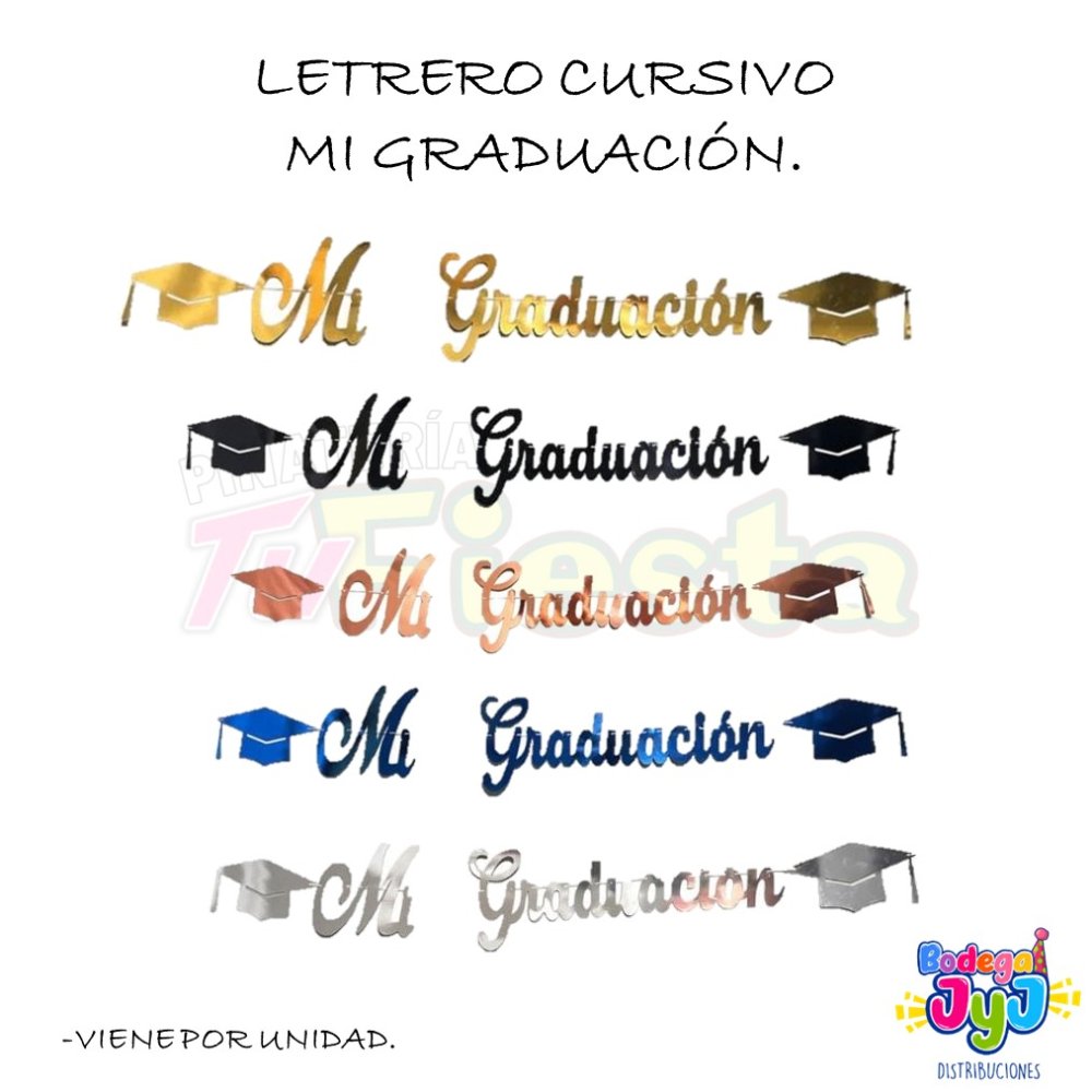 LETRERO CURSIVO MI GRADUACION - EDUAR