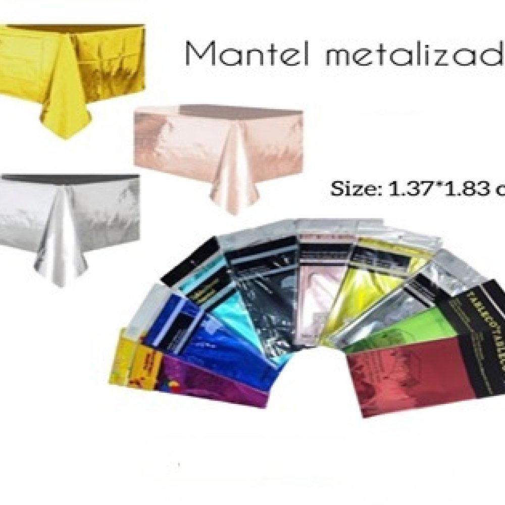 MANTEL METALIZADO UNICOLOR