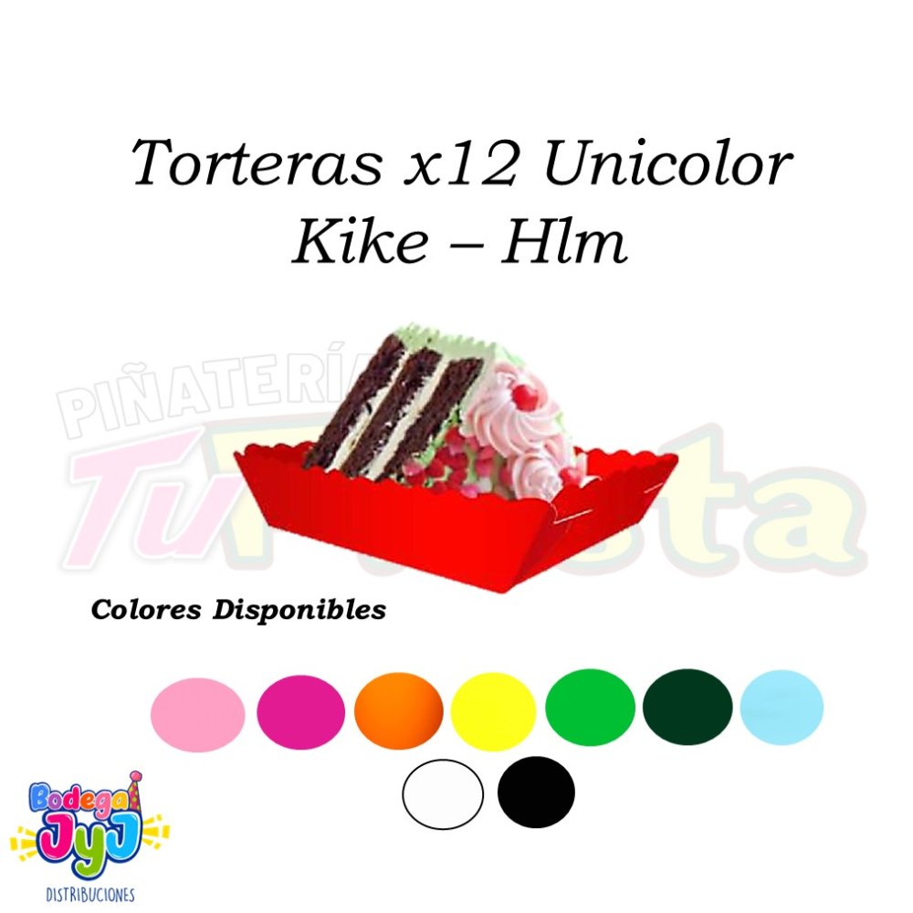 TORTERAS X12 UNICOLOR KIKE - HLM