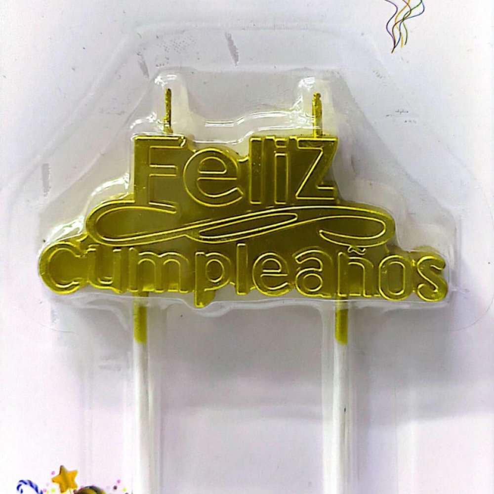 VELA CURSIVA FELIZ CUMPLEAÑOS Gi