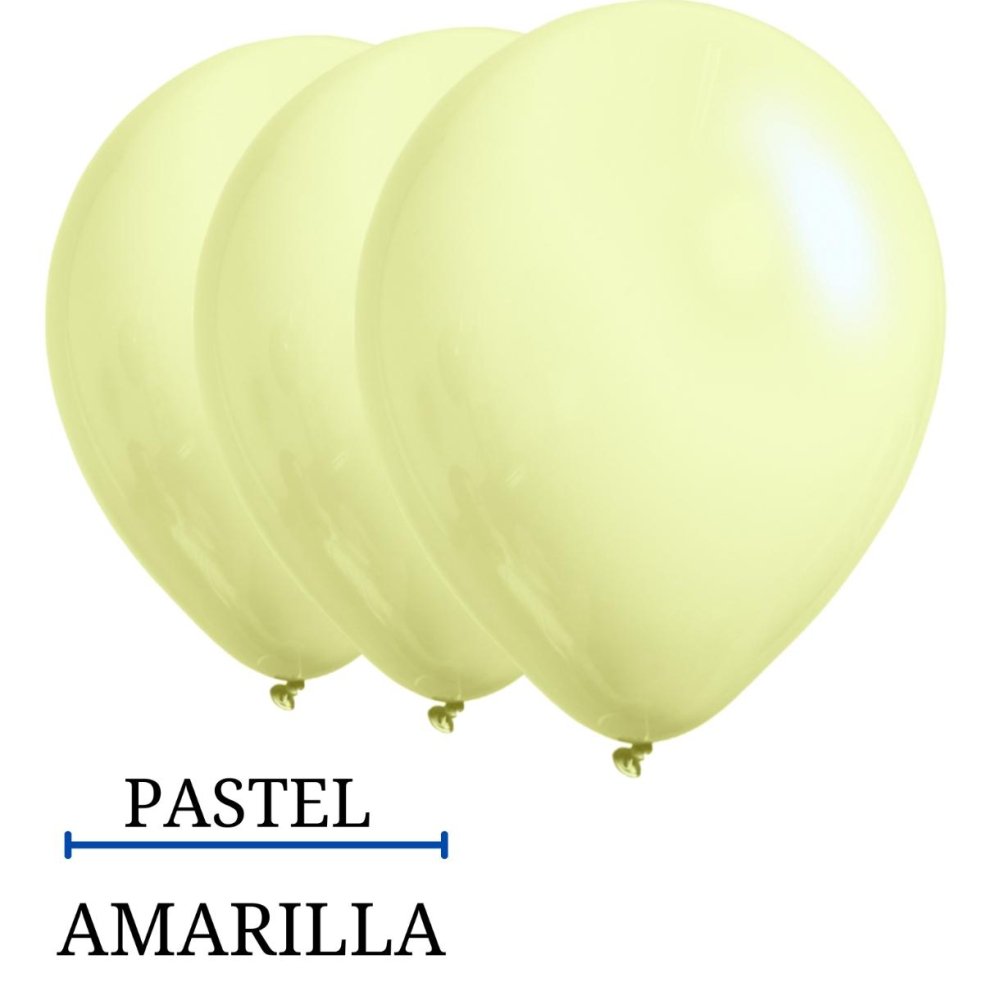 GLOBO AMARILLO PASTEL DIPATEX R12 X50 UNIDADES