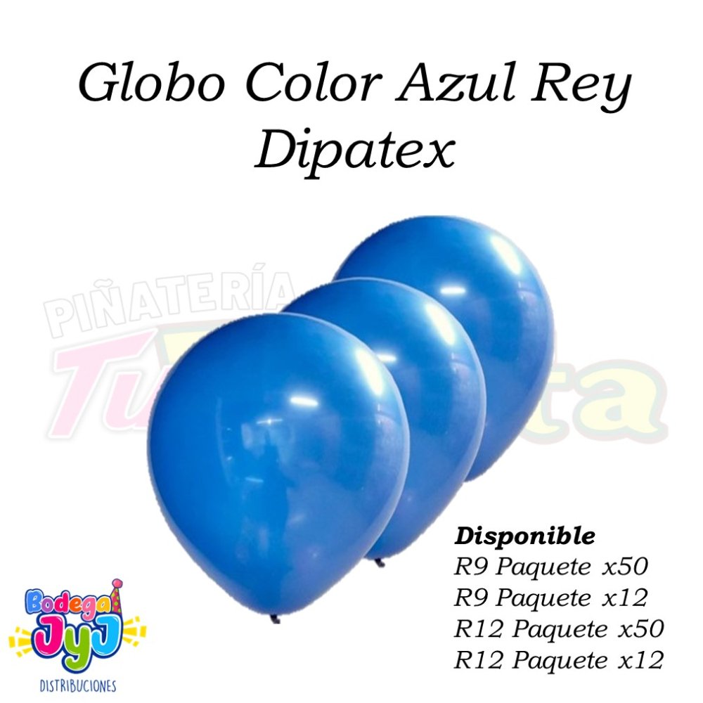 GLOBO AZUL REY DIPATEX R9 X50 UNIDADES