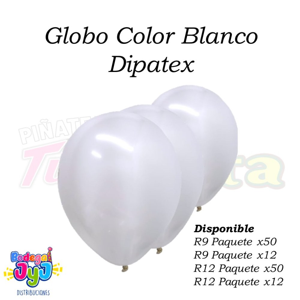 GLOBO BLANCO DIPATEX R12 X50 UNIDADES