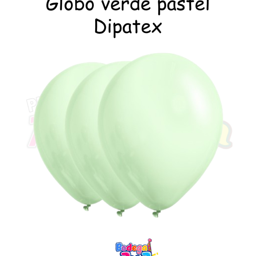 GLOBO VERDE PASTEL DIPATEX R9 X50 UNIDADES