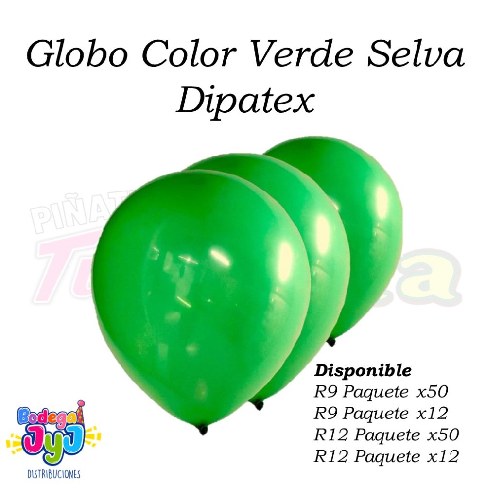 GLOBO VERDE SELVA DIPATEX R12 X12 UNIDADES