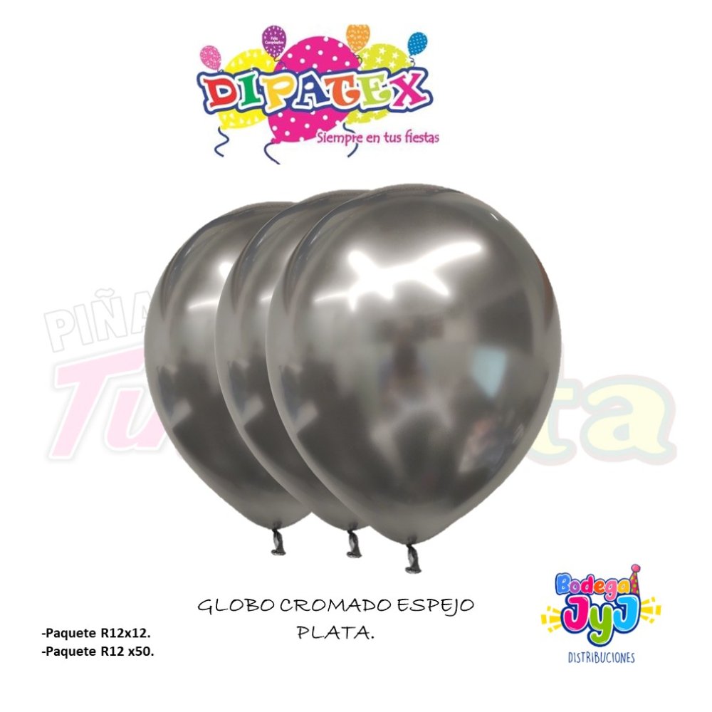 GLOBO PLATA CROMADO ESPEJO DIPATEX R9 X50 UNIDADES