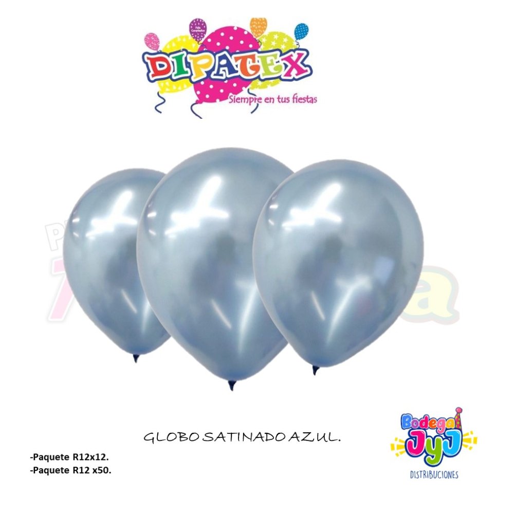 GLOBO AZUL SATINADO DIPATEX R12 X12 UNIDADES