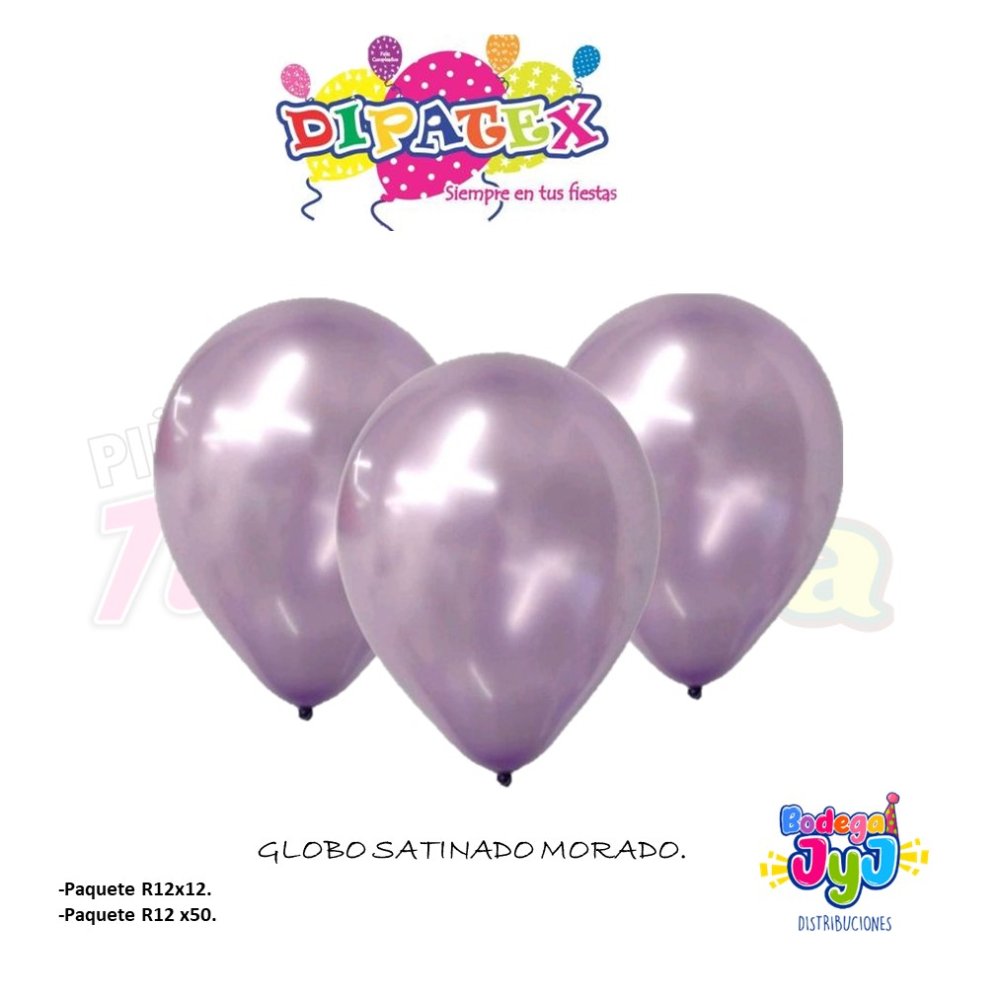 GLOBO MORADO SATINADO DIPATEX R12 X12 UNIDADES