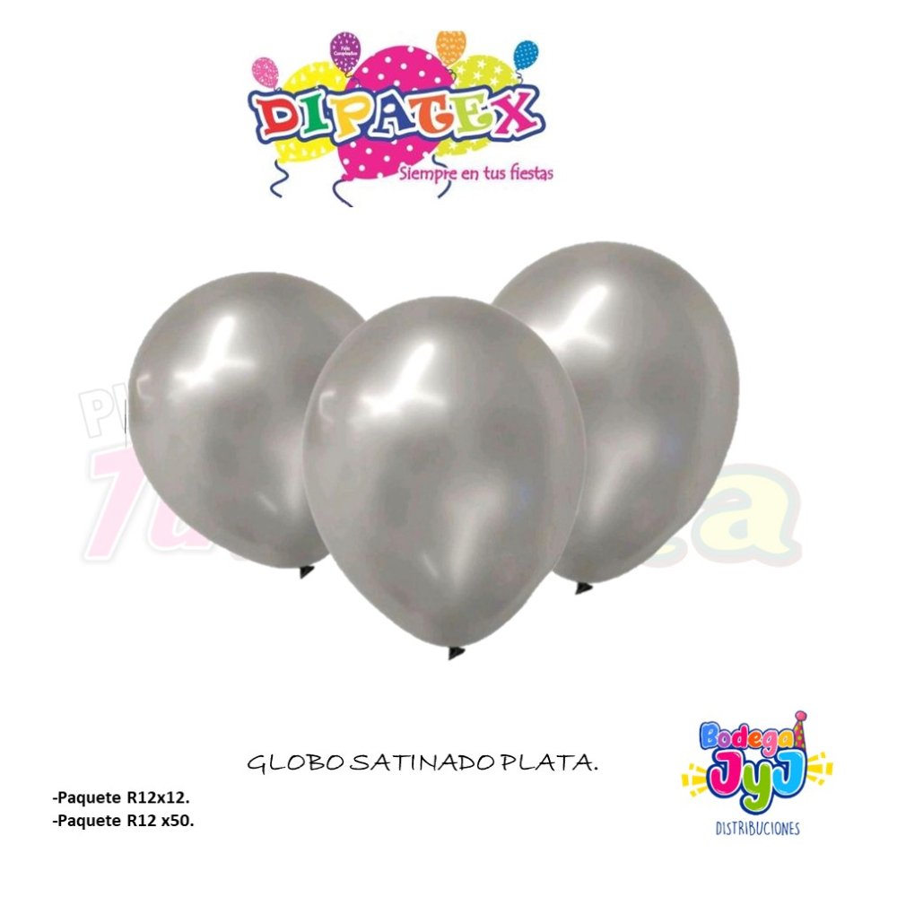 GLOBO PLATA SATINADO DIPATEX R12 X12 UNIDADES