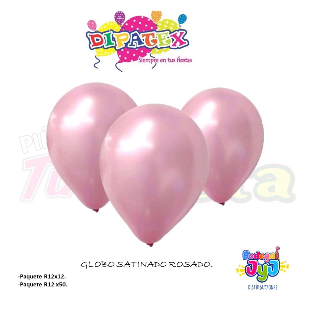 GLOBO ROSADO SATINADO DIPATEX R12 X12 UNIDADES