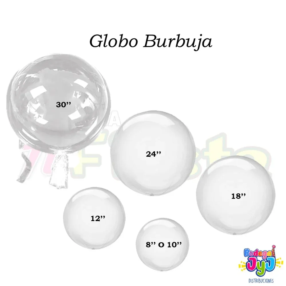 GLOBO BURBUJA 30 PULGADAS DOS BOQUILLAS