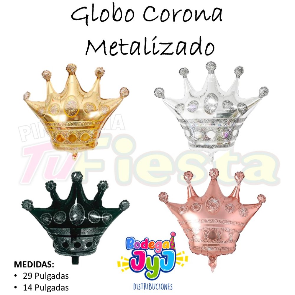 GLOBO METALIZADO CORONA 14 PULGADAS