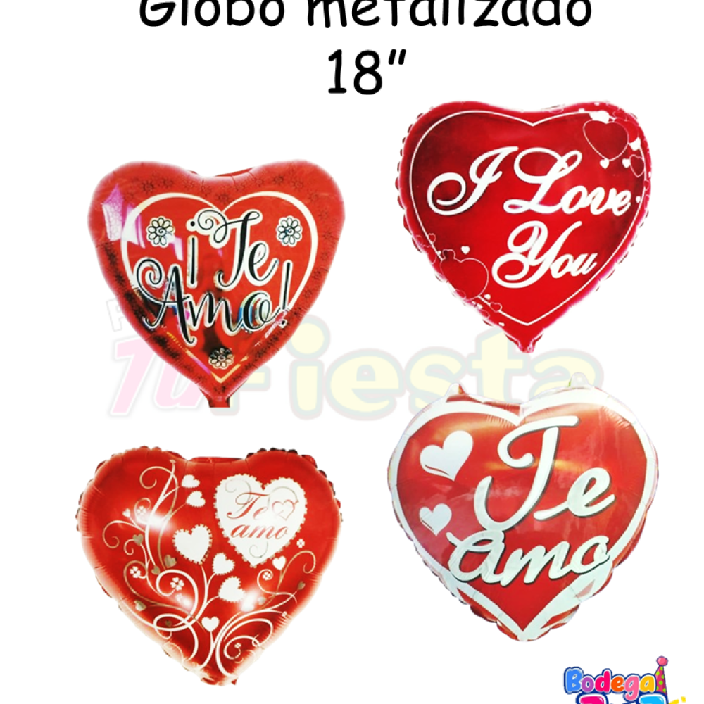 GLOBO METALIZADO AMOR 18 PULGADAS