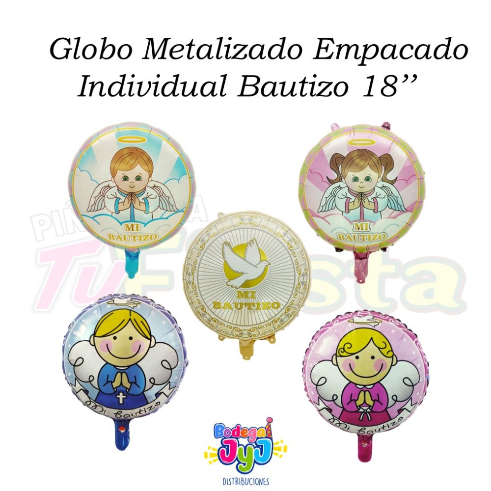 GLOBO METALIZADO BAUTIZO 18 PULGADAS