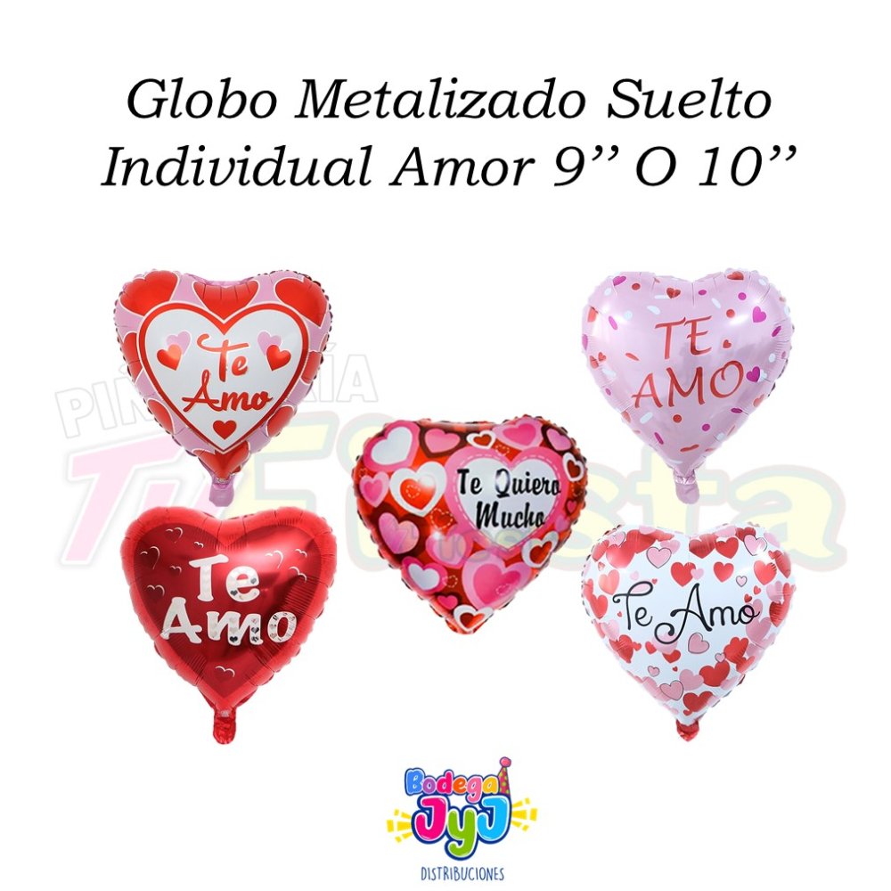GLOBO METALIZADO AMOR 9 O 10 PULGADAS
