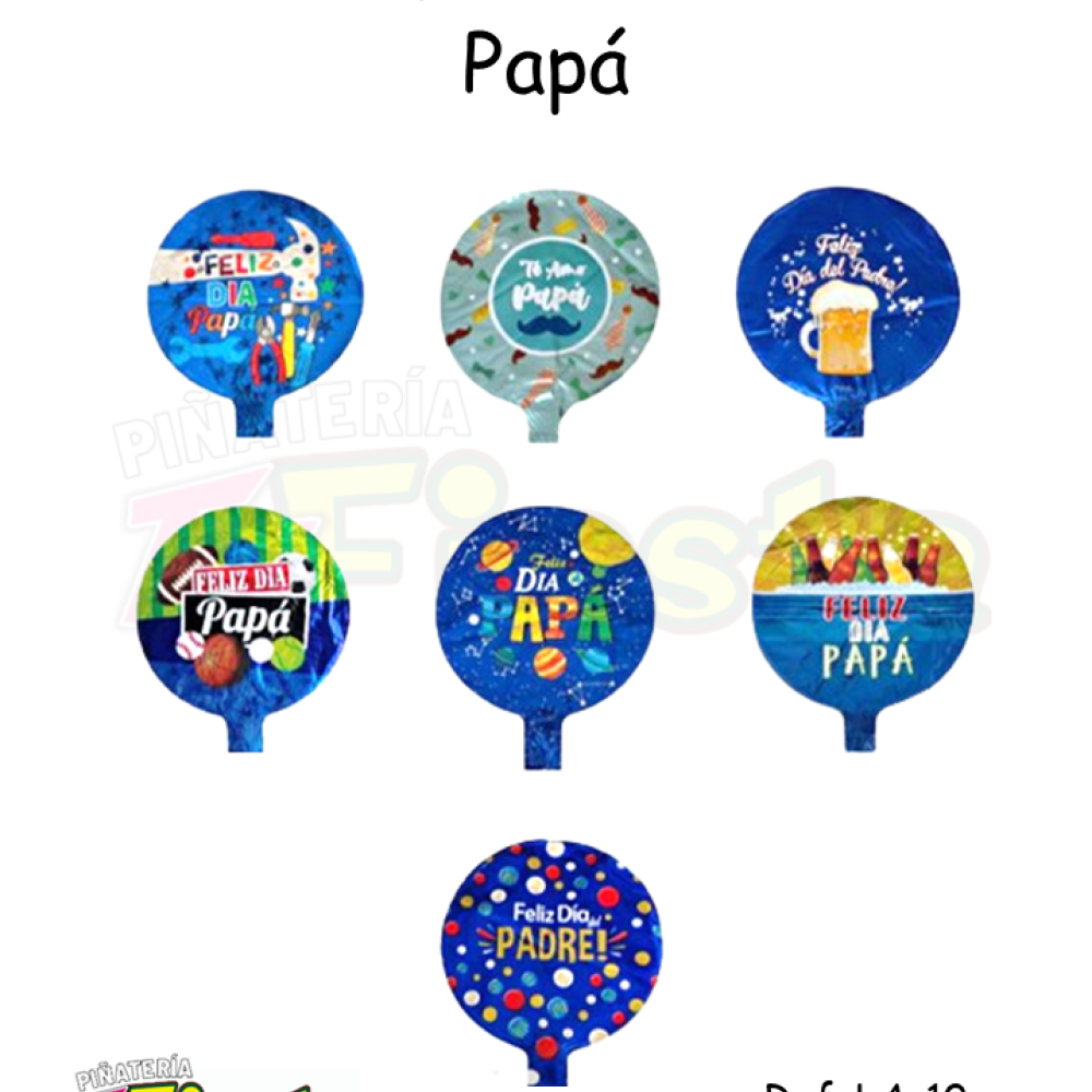 GLOBO METALIZADO PAPÁ 9 O 10 PULGADAS