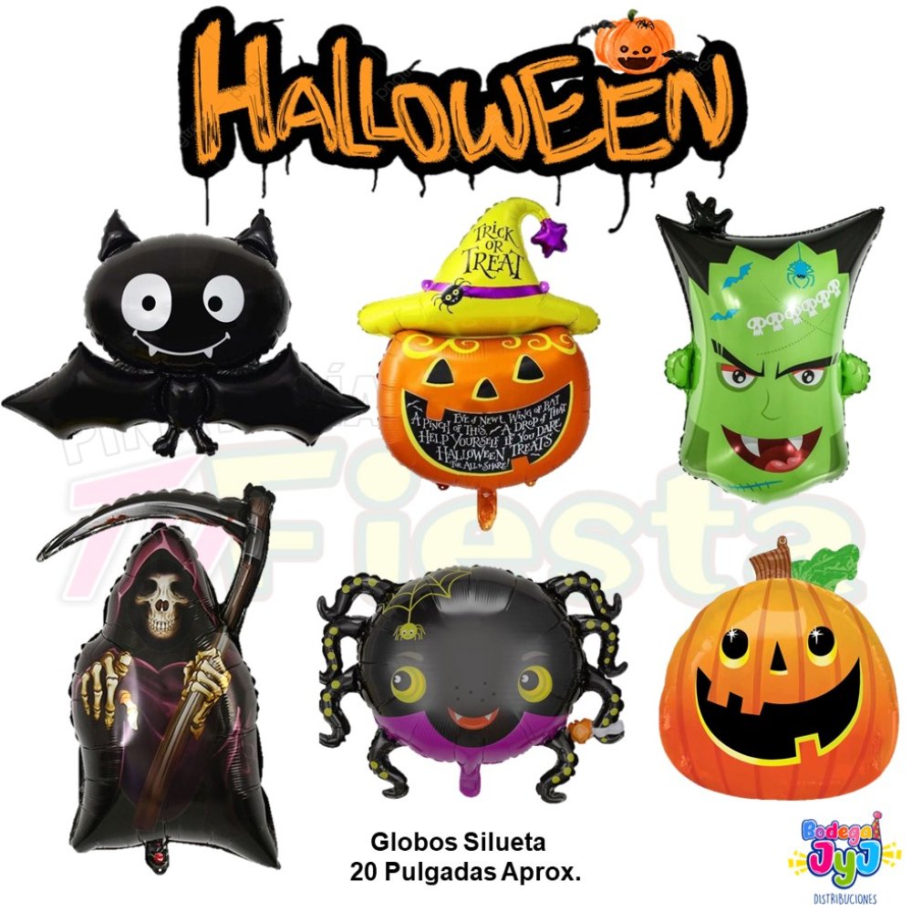 GLOBO SILUETA HALLOWEEN GRANDE EN BOLSA
