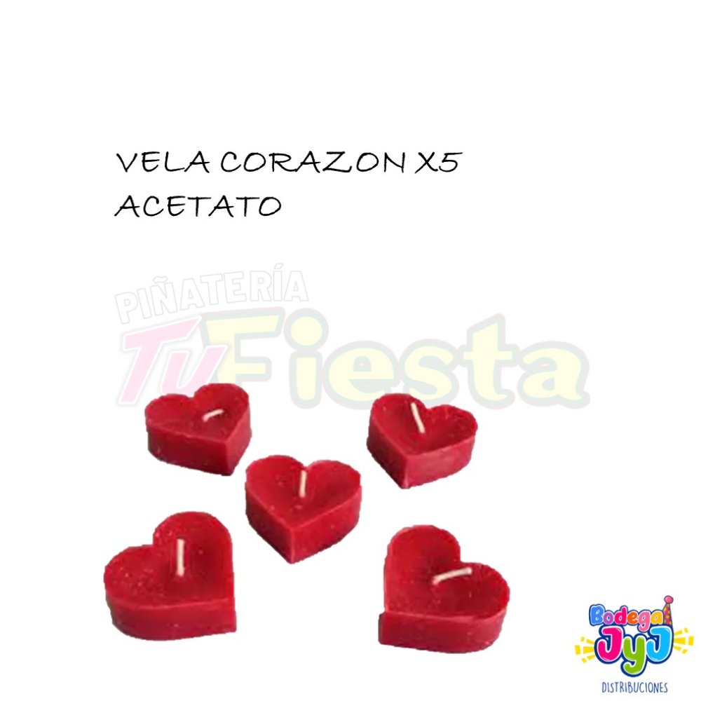 VELA CORAZON X5 ACETATO