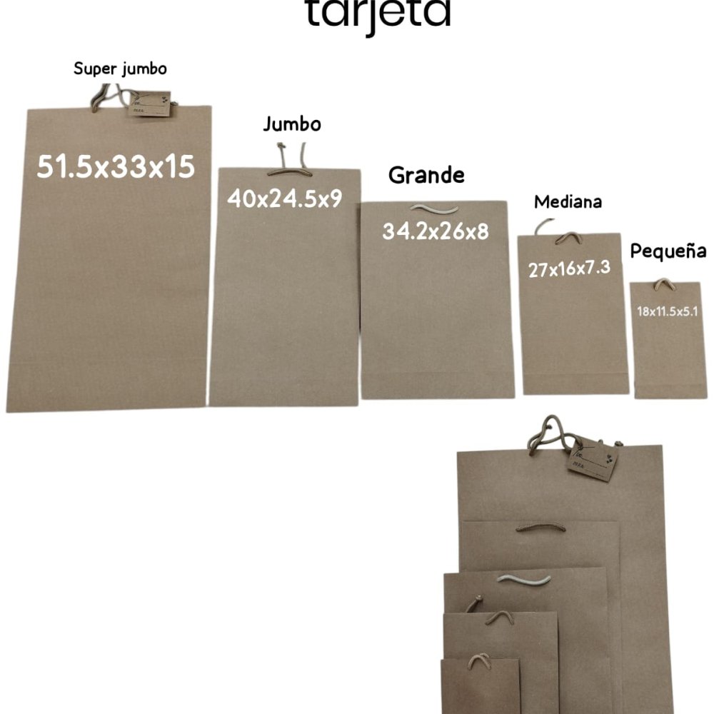 BOLSA REGALO KRAFT CON TARJETA DE PARA JUMBO