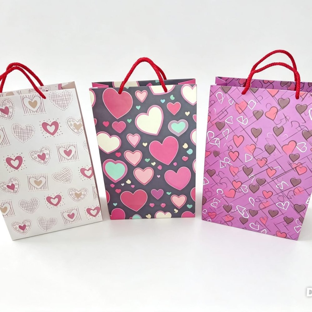 BOLSA REGALO MEDIANA CORAZONES GOMELANDIA