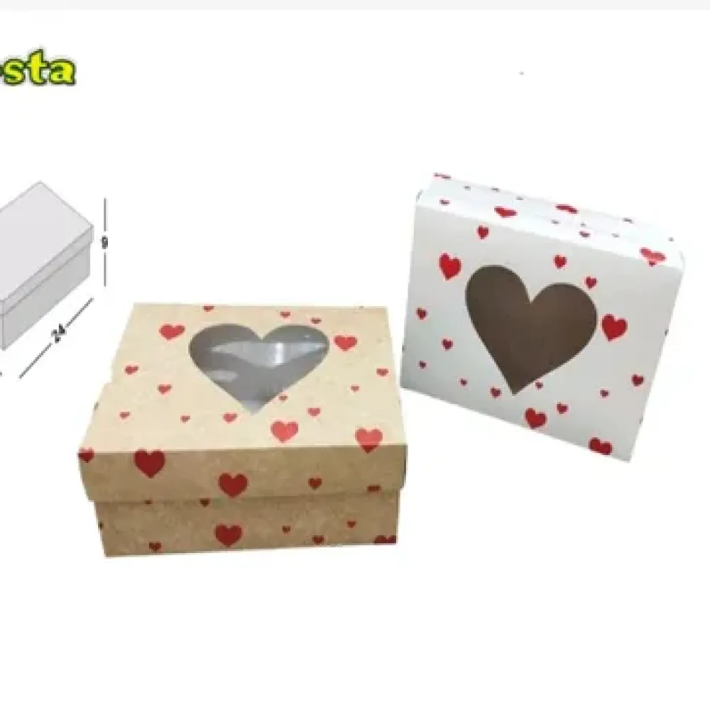 CAJA JUMBO MEDIANA IMPRESA CORAZON ACETATO