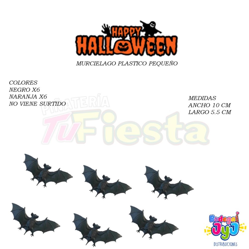 MURCIELAGO PLASTICO X100 UNIDADES