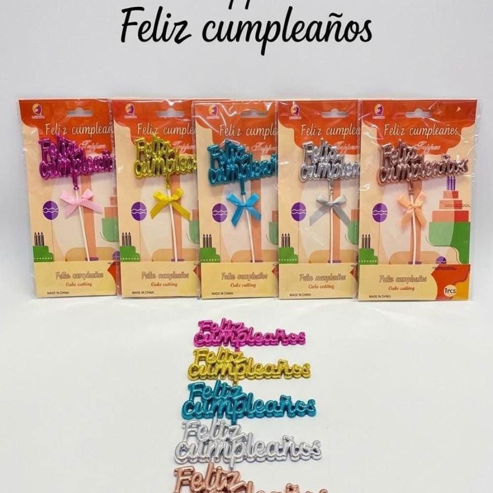 PIN METALIZADO FELIZ CUMPLEAÑOS GRUESO