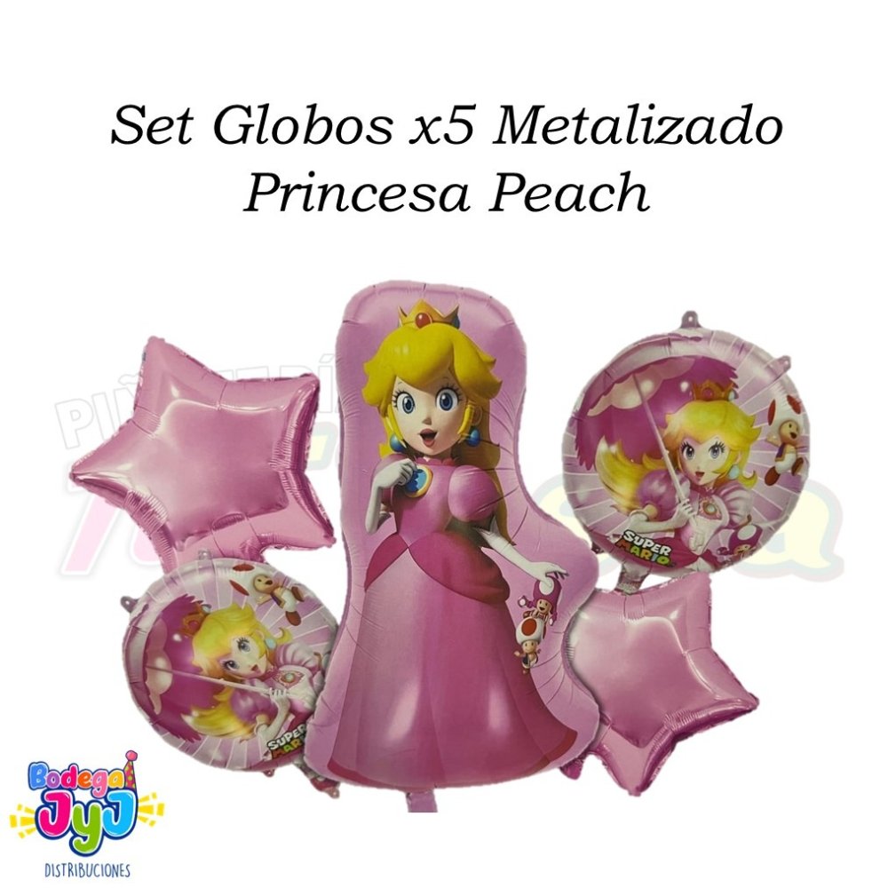 SET GLOBOS X5 PRINCESA PEACH