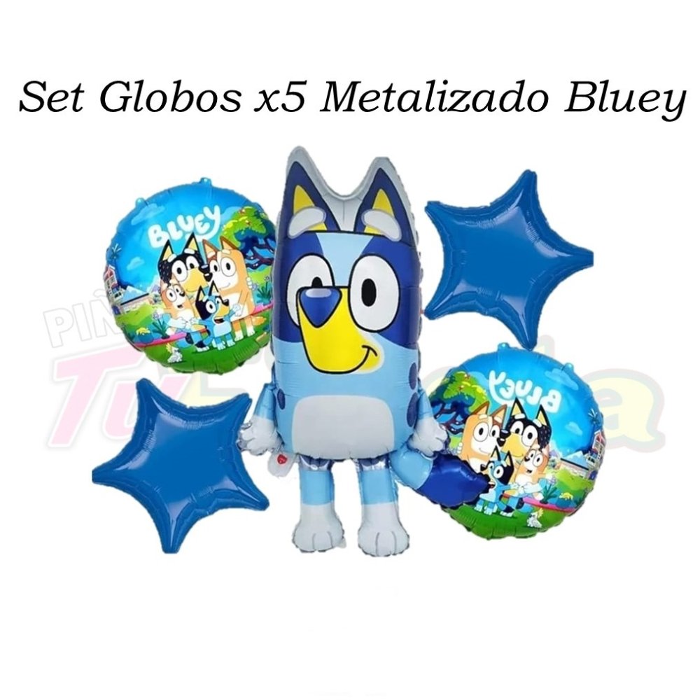 SET GLOBOS X5 BLUEY