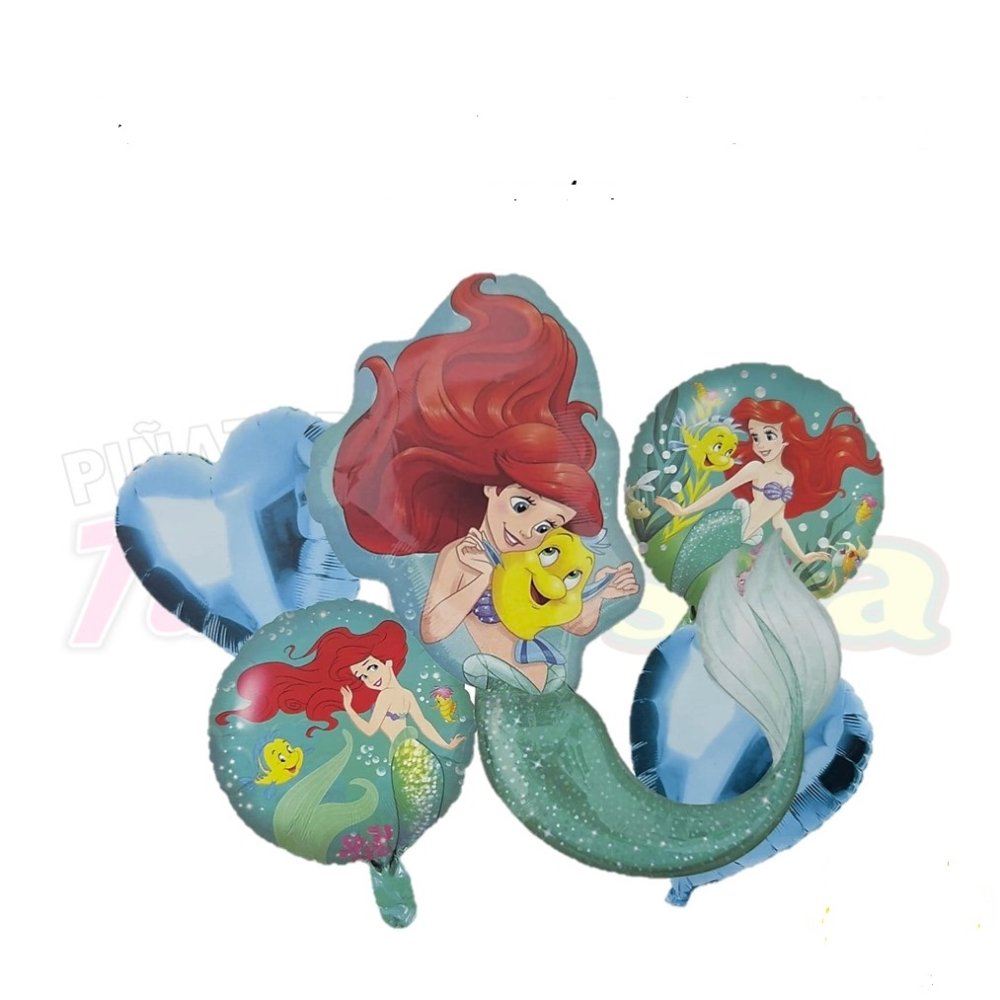 SET GLOBOS X5 PRINCESA ARIEL