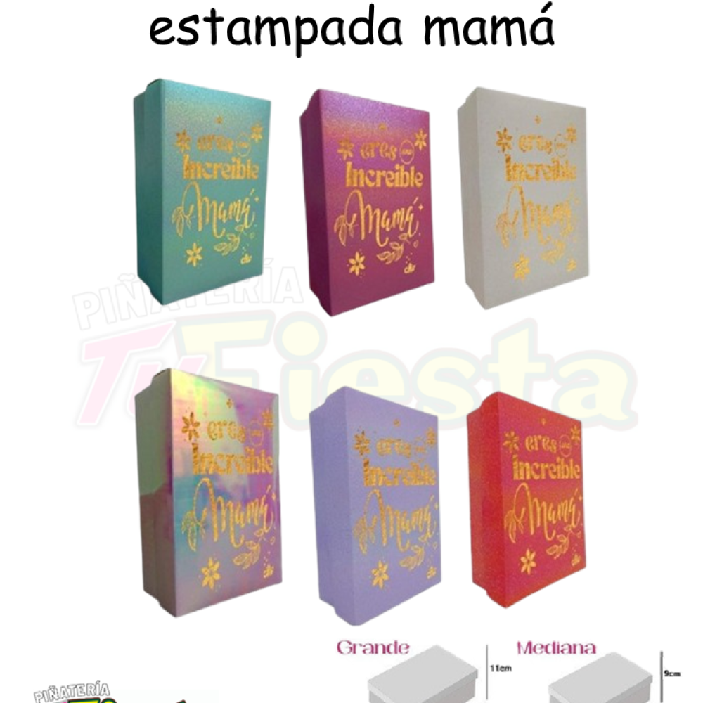 CAJA JUMBO ESSENCIAL ESTAMPADA MAMÁ MEDIANA