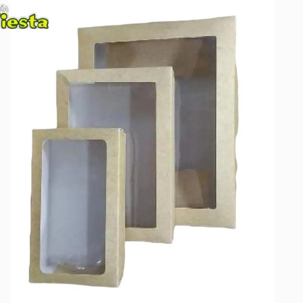 CAJA JUMBO KRAFT CON VENTANA MEDIANA