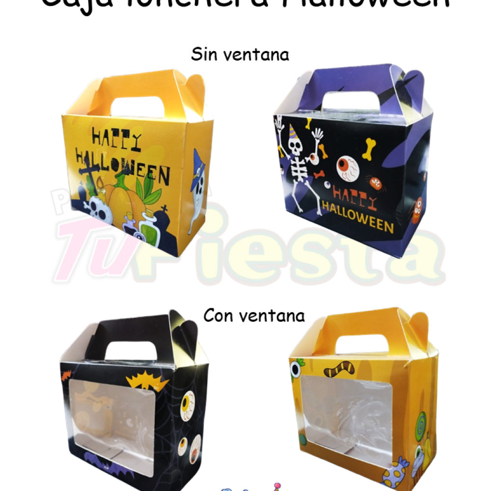 CAJA LONCHERA HALLOWEEN   BODEGA DETALLES CON VENTANA