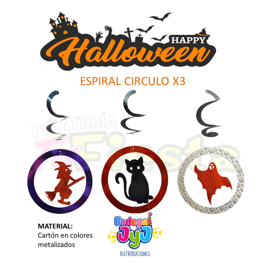 ESPIRAL CIRCULO GRANDE HALLOWEEN X3 REF 510 (THE ONE)