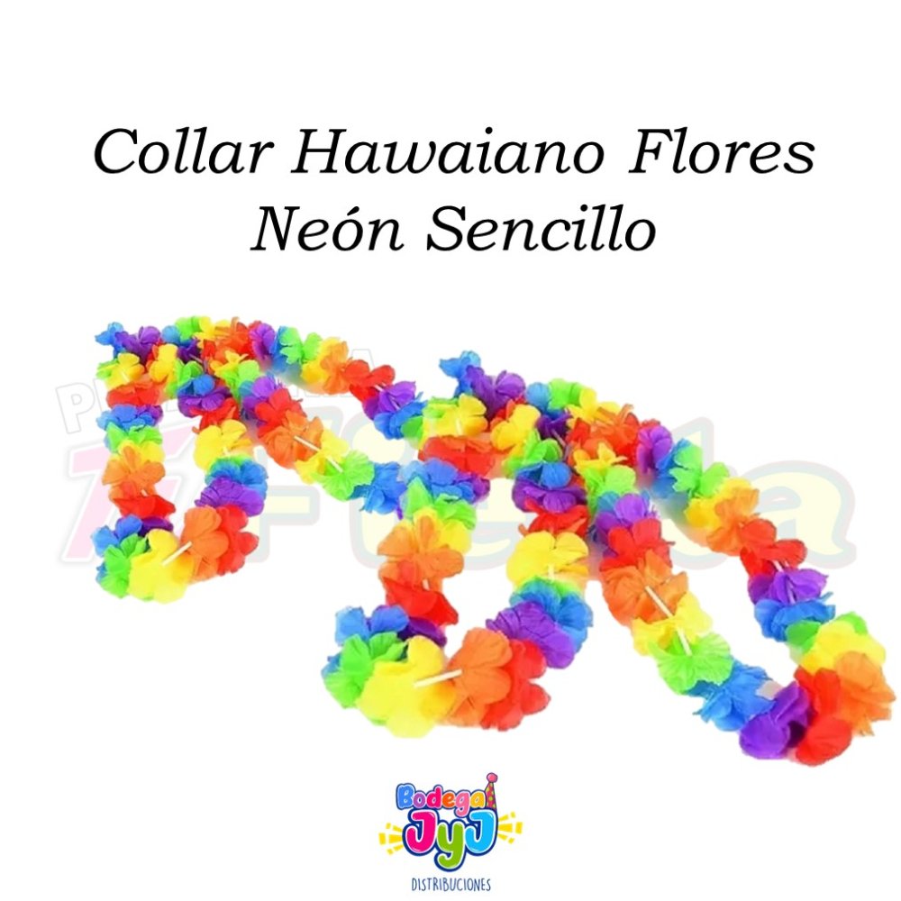 COLLAR HAWAIANO X12 NEÓN SENCILLO