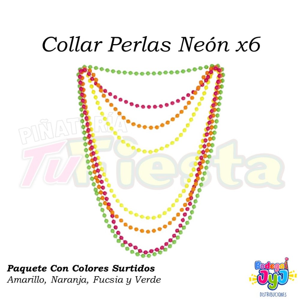 COLLAR PERLAS NEÓN X6