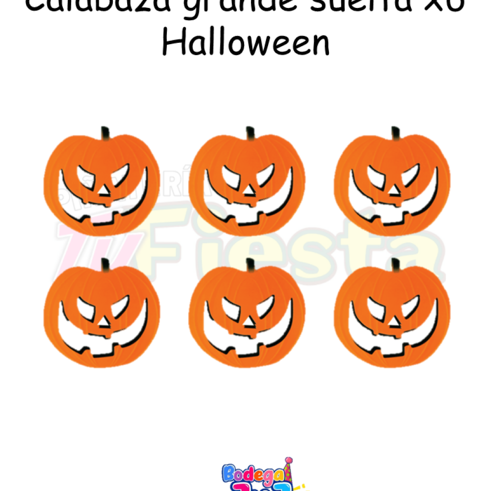 FIGURAS X6 CALABAZA GRANDE SUELTA HALLOWEEN - EDUAR