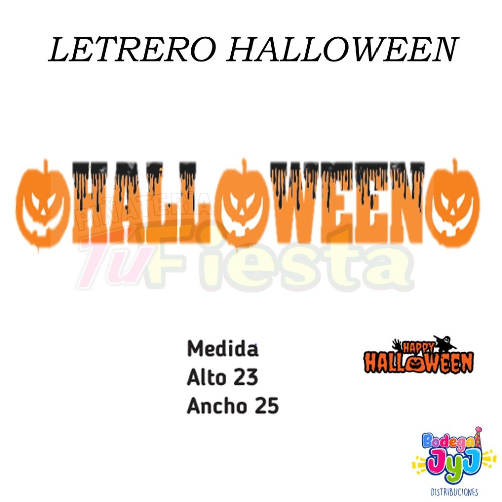 LETRERO HAPPY HALLOWEEN LXL GRANDE
