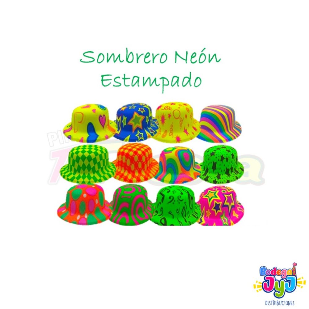 SOMBRERO NEÓN ESTAMPADO