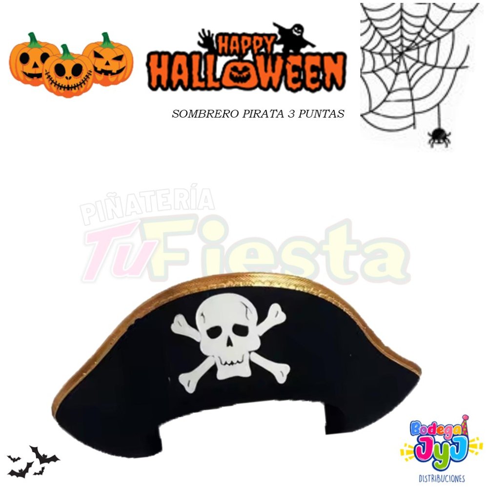 SOMBRERO PIRATA 3 PUNTAS
