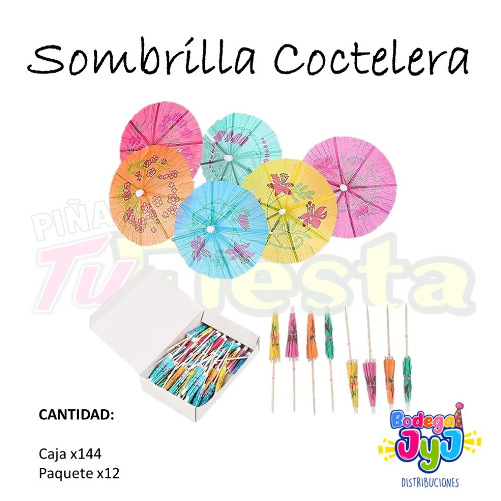 SOMBRILLA COCTELERA CAJA X144