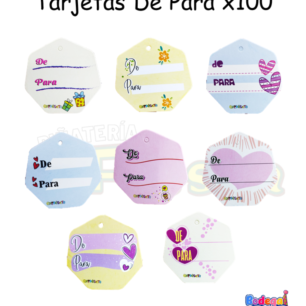 TARJETAS DE PARA X100 EXPRESARTE